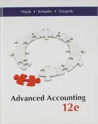 Test Bank for Advanced Accounting with Connect Plus 12th Edition by Hoyle Schaefer