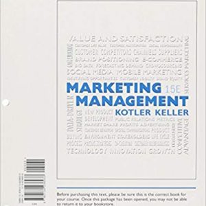 Test Bank for Marketing Management 15th Edition by Philip Kotler Kevin Lane Keller 1